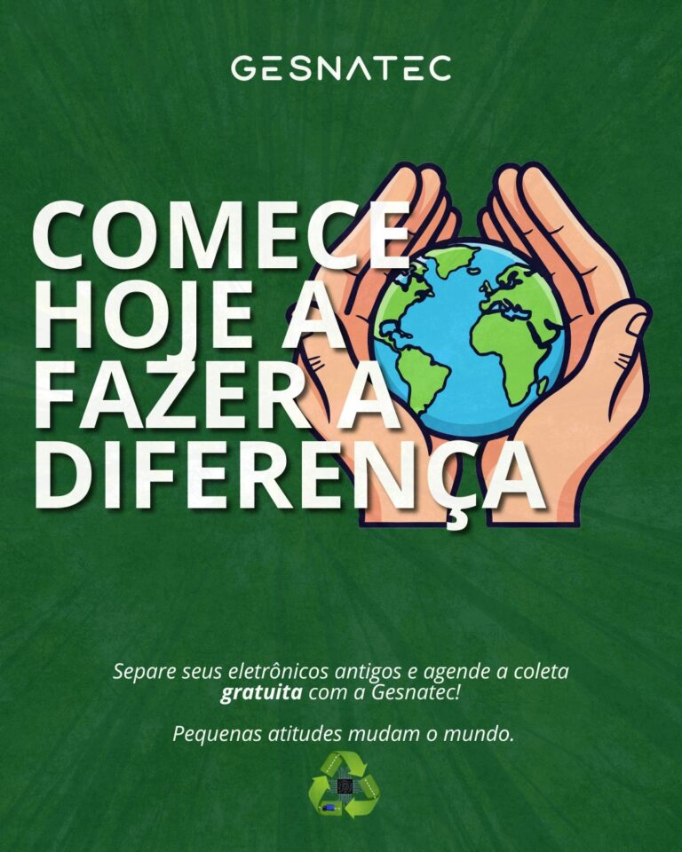 Você sabia que um simples gesto pode ter um grande impacto ambientalSepare os eletrônicos que nã